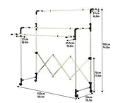 SUNPACE Laundry Drying Rack for Clothes SUN001 Rolling Collapsible Sweater Folding Clothes Dryer Rack for Outdoor and Indoor Use