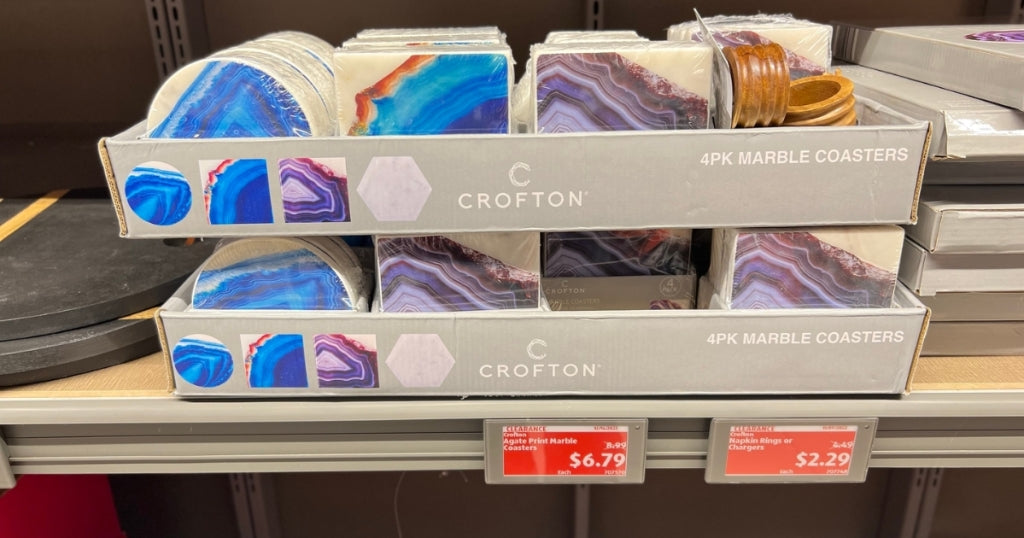 ALDI Clearance Deals = Crofton Marble Coaster 4-Packs Possibly Only $6.79 & More