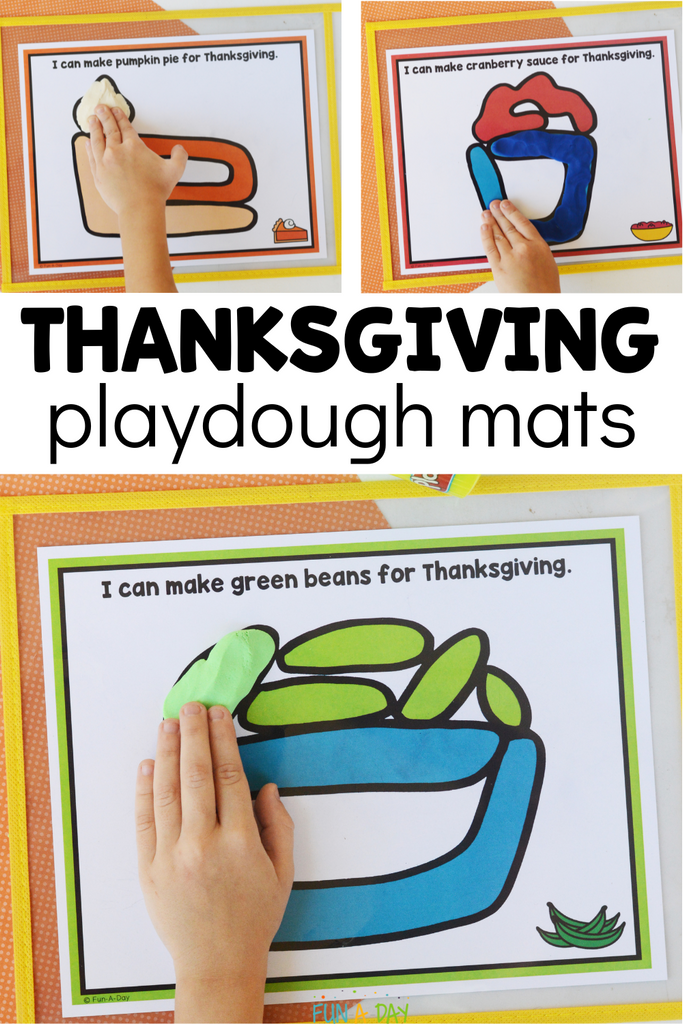 Thanksgiving Playdough Mats Free Printable