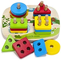 Bettroom Wooden Educational Preschool Shape Color Recognition Toys only $11.89