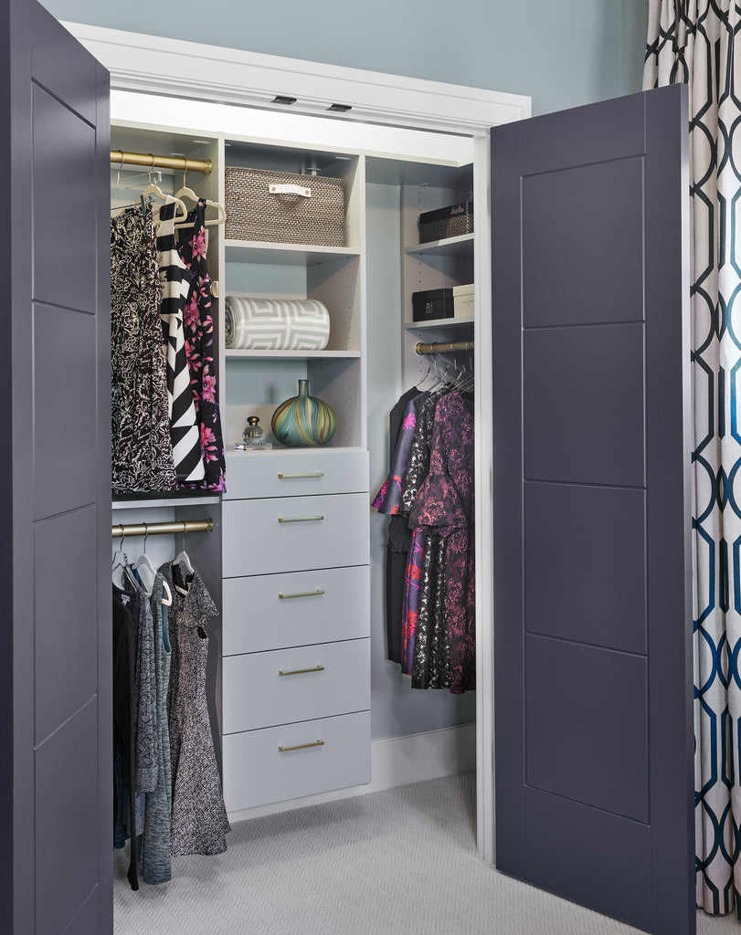 How to add color to closet reach-in designs