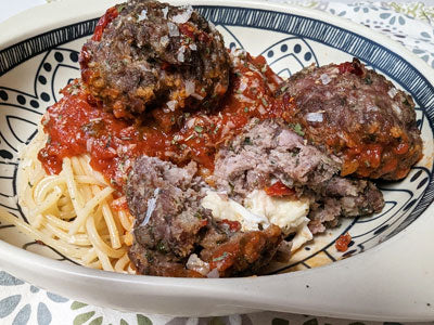 Chimichurri Meatballs stuffed with Cheese