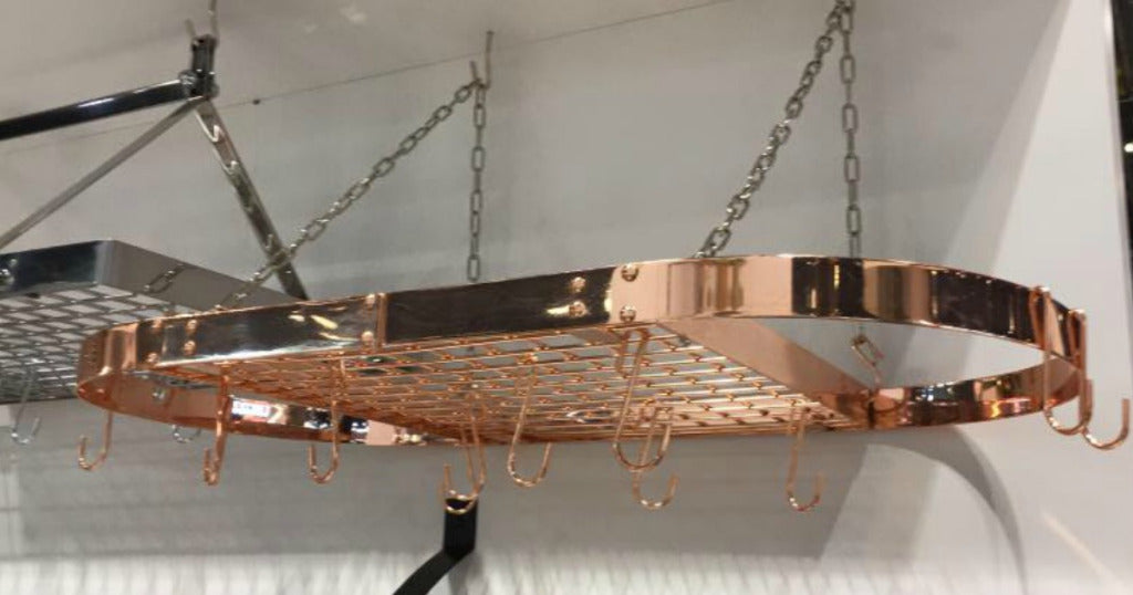 Range Kleen Oval Copper Hanging Pot Rack Just $49.98 Shipped on Sam’s Club (Regularly $70)