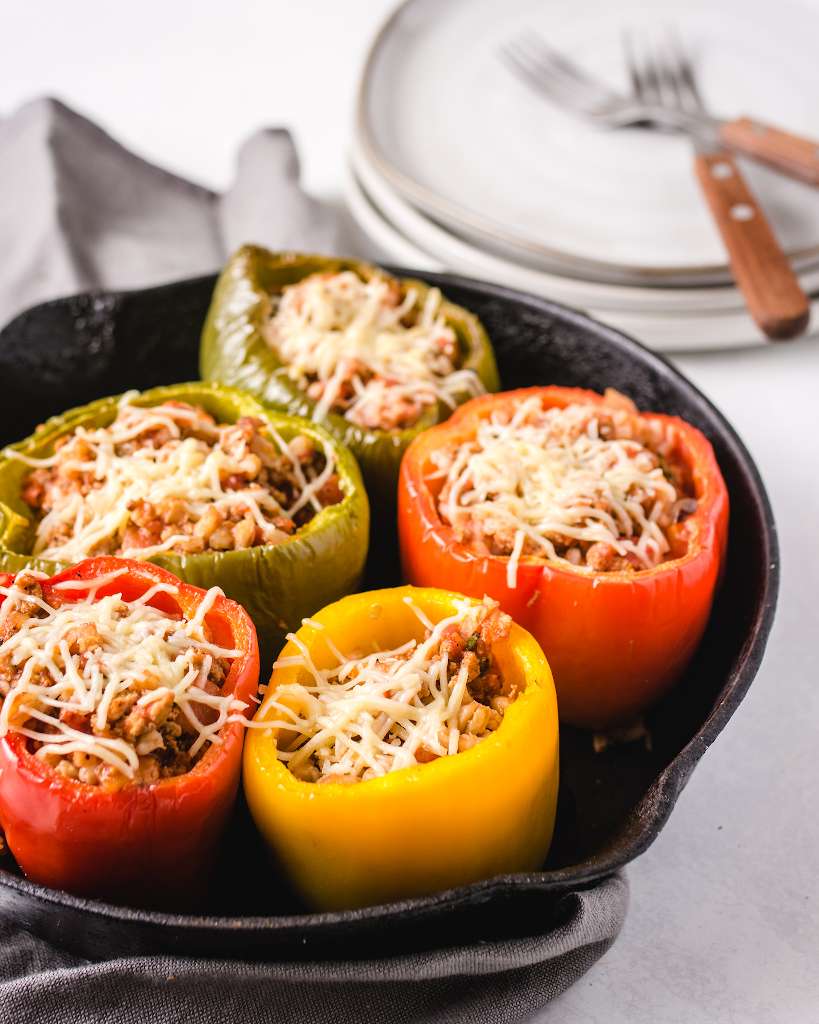 Ground Turkey Stuffed Peppers