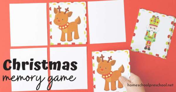 Christmas Memory Game for Preschool