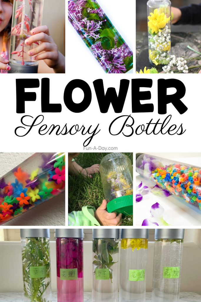 12 Flower Sensory Bottles Just Right for Spring