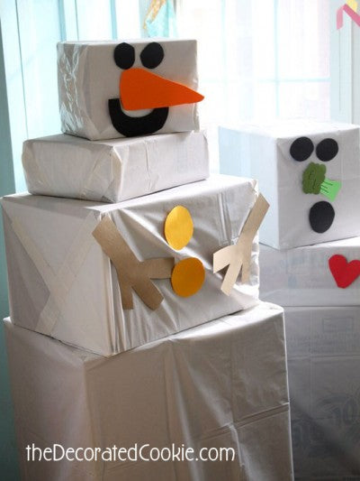 Cardboard Box Snowman