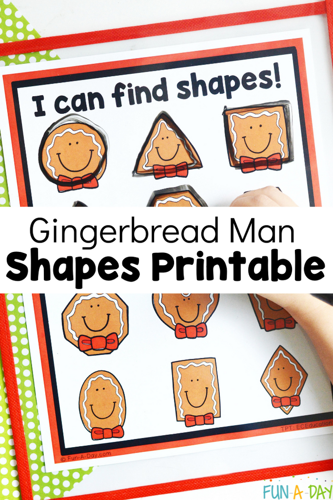 Gingerbread Man Shape Mats Free Printable