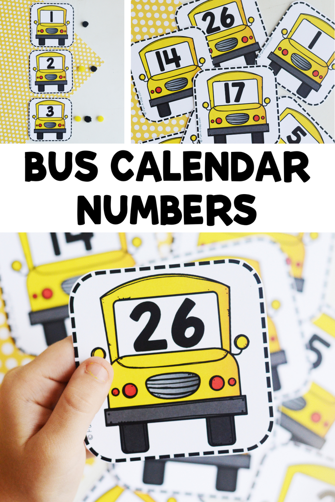 Bus Calendar Numbers Free Printable