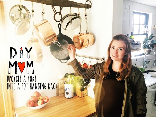 Who would have thought that an old farm yoke could be used as a pot hanging rack? DIY MOM has figured out an easy way to make your own pot hanging rack ...