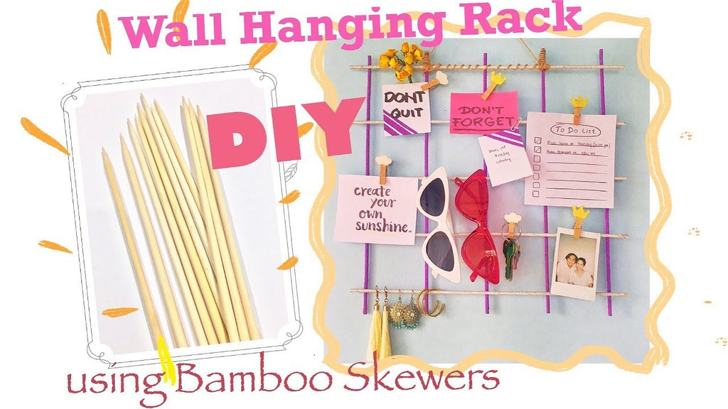 DIY Decorative wall hanging rack using bamboo skewers by Happy CrafTin (1 year ago)