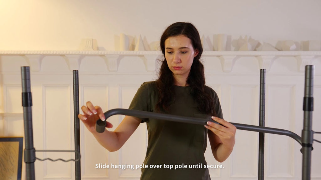 13- Double Hanging Garment Rack by easy home organization (1 year ago)