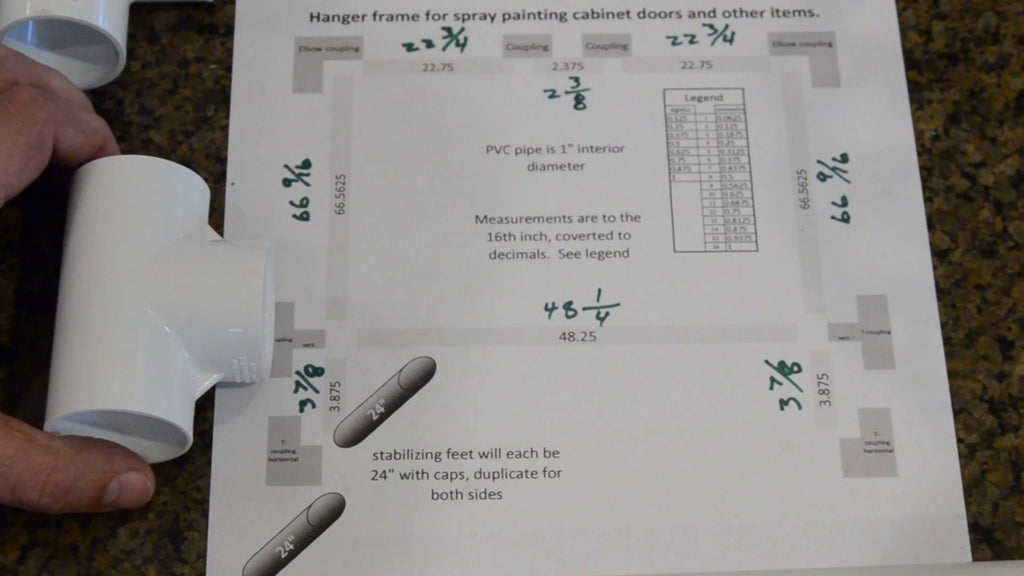Hanging Rack for Spray Painting Cabinet Doors Made from PVC by John Nosacka (2 years ago)