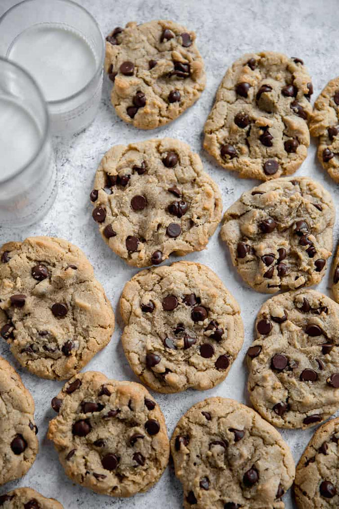 These large, bakery-style thick and chewy chocolate chip cookies stay soft for days and are a huge family favorite
