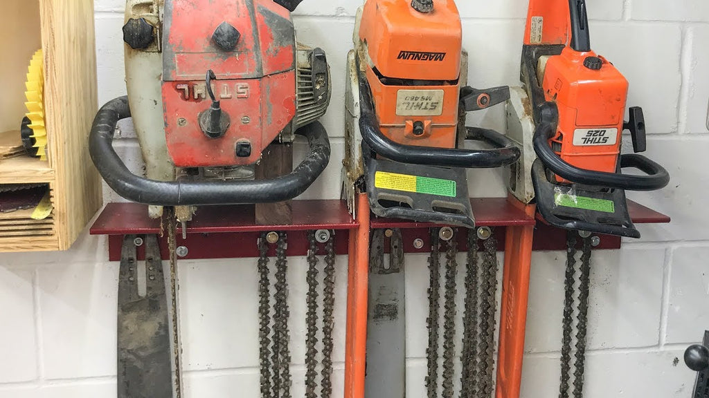 Finally getting my chainsaws off the floor! Products Used [Amazon links are affiliate links] Metal Cutting Bandsaw: