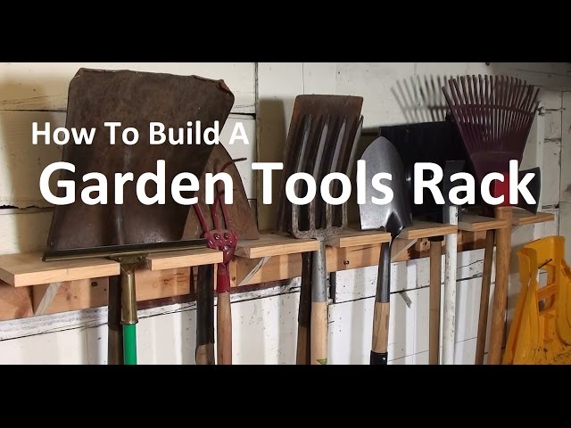 Easy shop project for home or school : build a garden tools shelf to organize your tool shed, garage or basement