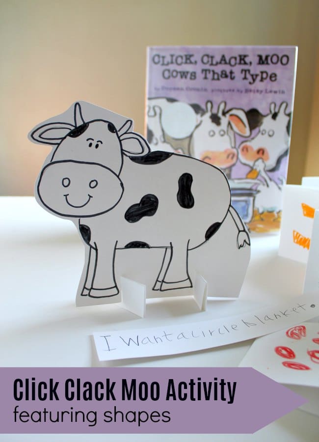 Click Clack Moo Activity with Shapes