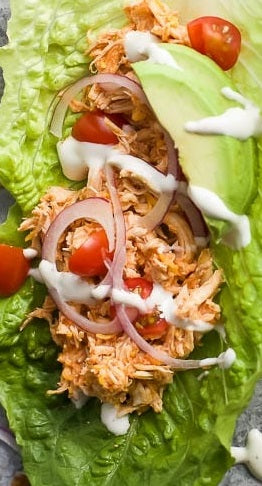 Buffalo Chicken Lettuce Wraps