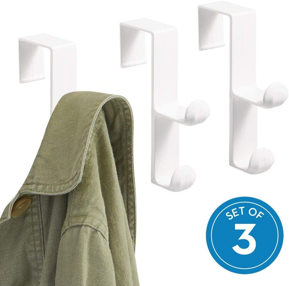 iDesign Over the Door Plastic Dual Hook Hanger, Set of 3, Only $5.67