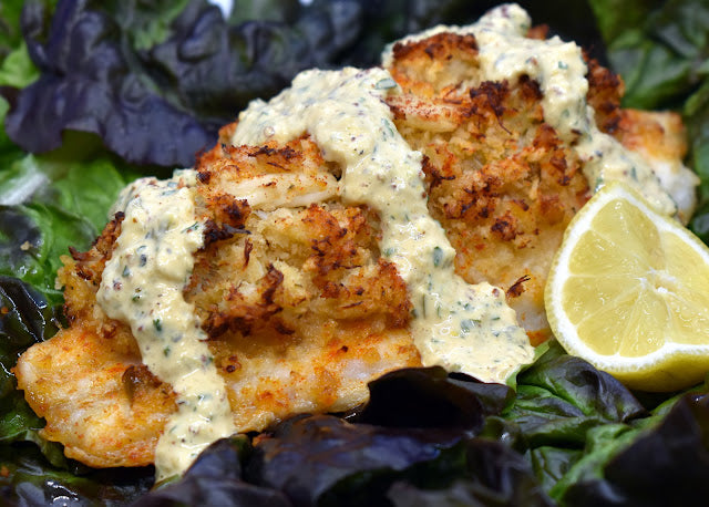 Cajun Crab Stuffed Catfish with Rémoulade