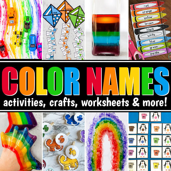 Color Name Activities, Crafts, Free Worksheets, and more!