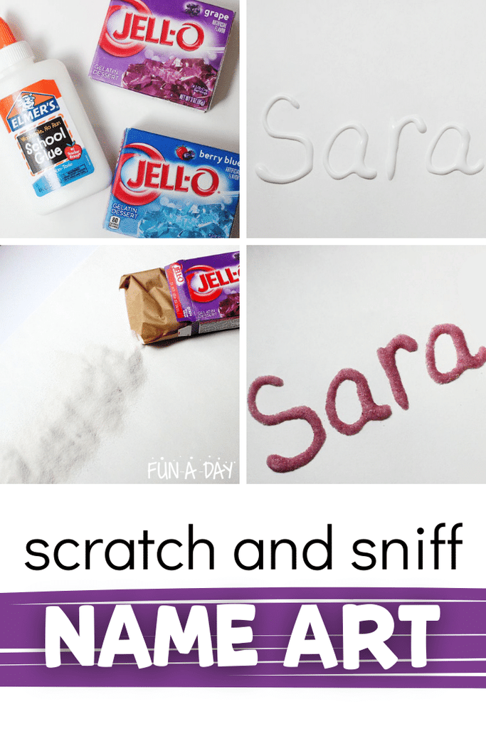 Scratch and Sniff Name Art 5 Senses Activity