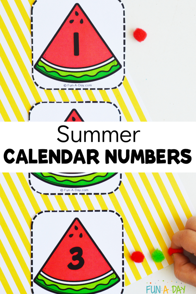 Free Printable Summer Calendar Numbers