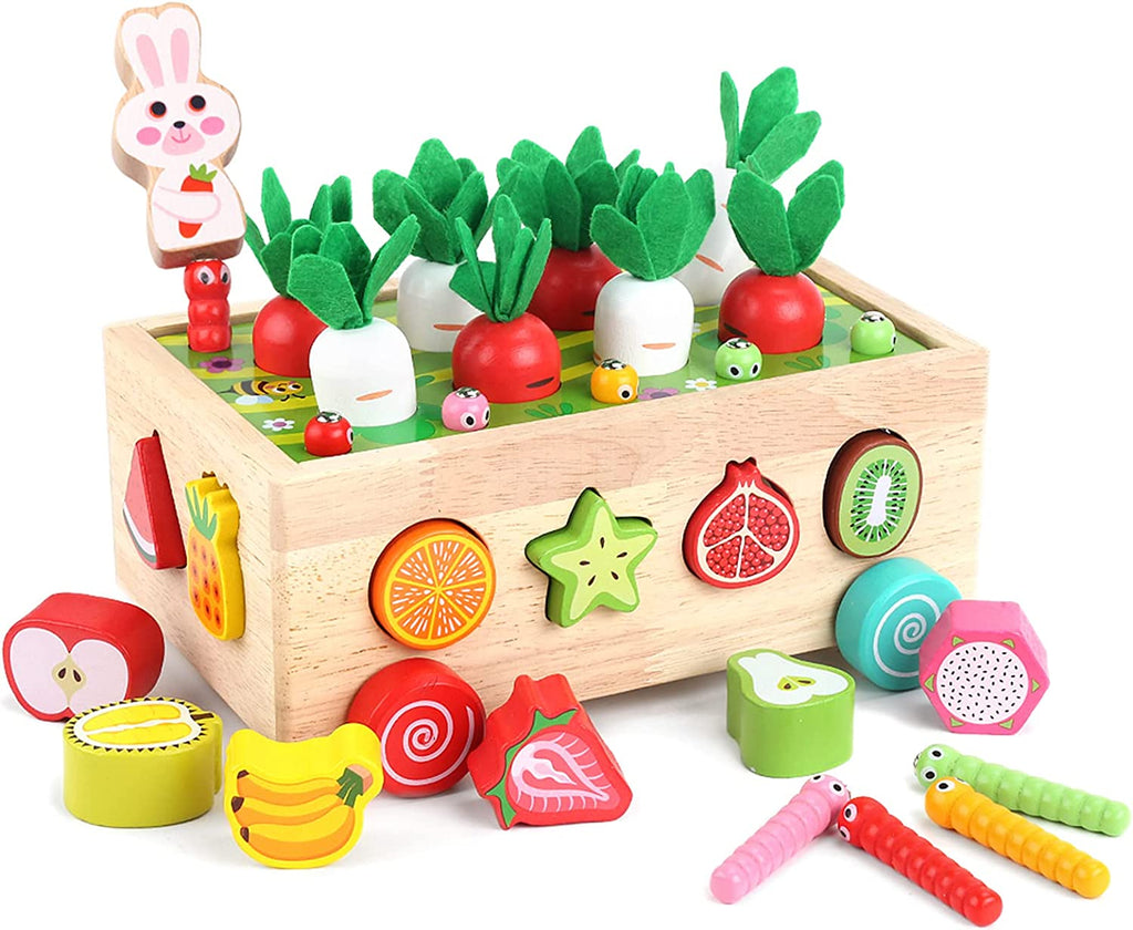 Toddlers Montessori Wooden Educational Toys for Baby Boys Girls Age 2 3 4 Year Old, Shape Sorting Toys Gifts for Kids 2-4, Wood Preschool Learning Fine Motor Skills Game $17.99