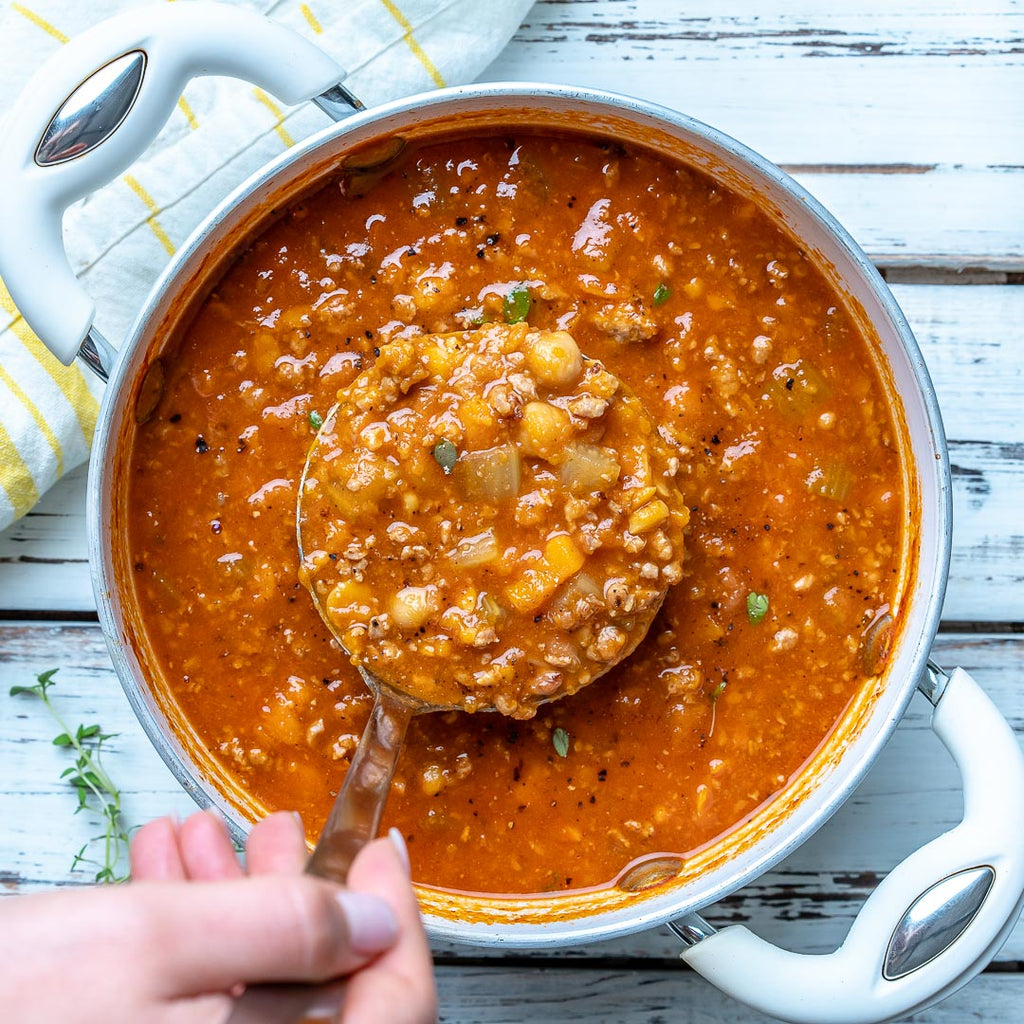 Cozy up with this Moroccan Spiced Turkey Soup!