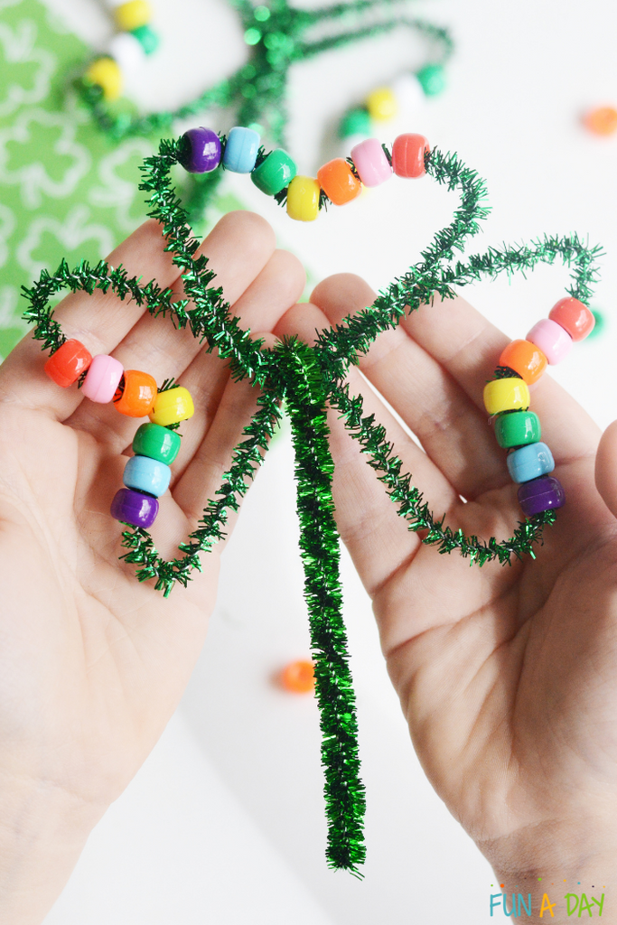 Beaded Shamrock Craft for Kids