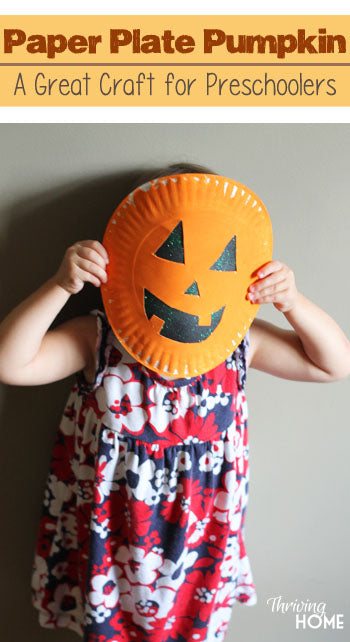 Paper Plate Pumpkin Halloween Craft