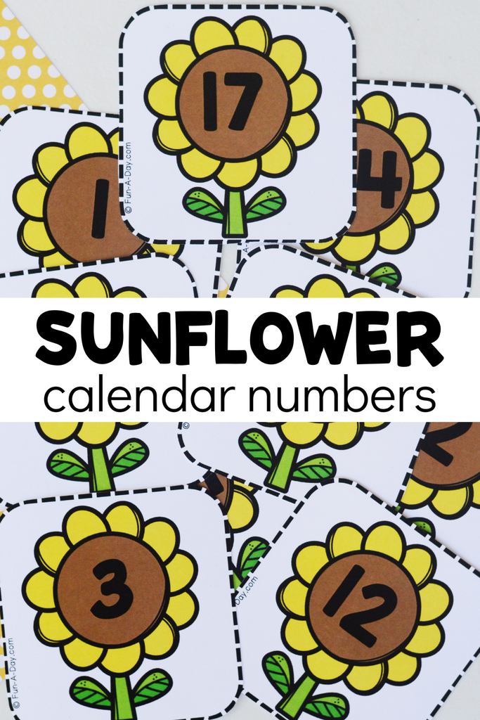 Sunflower Calendar Numbers Free Printable