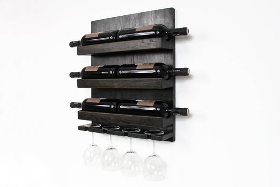 Wine bottle holder Wooden wine rack Wine bottle holder Wedding gift by PromiDesign