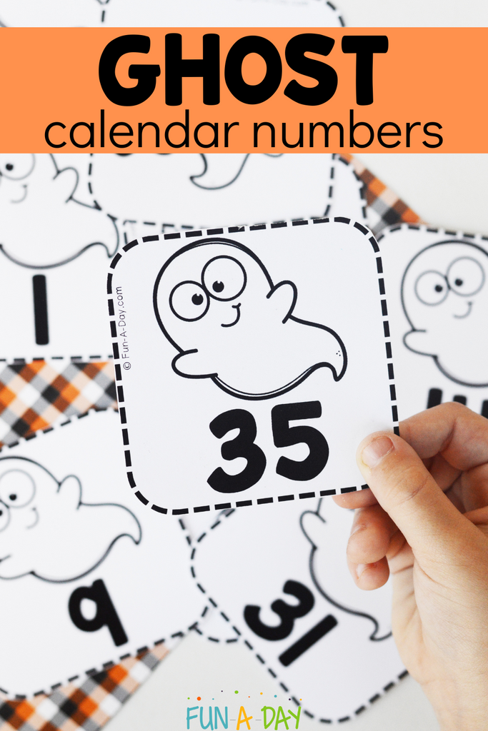 Ghost Calendar Numbers Free Printable