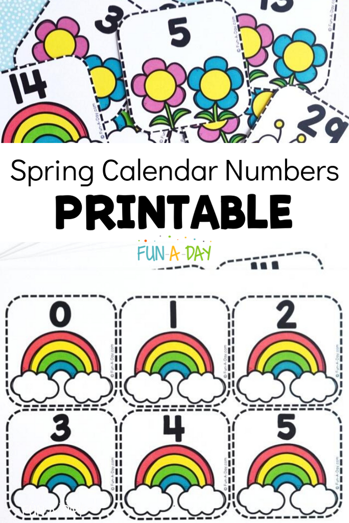 Spring Calendar Numbers Free Printable