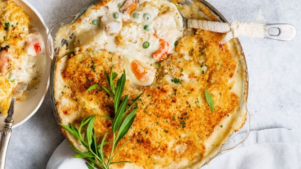 Try this Good Friday seafood pie with #Parmesan! #foodaware