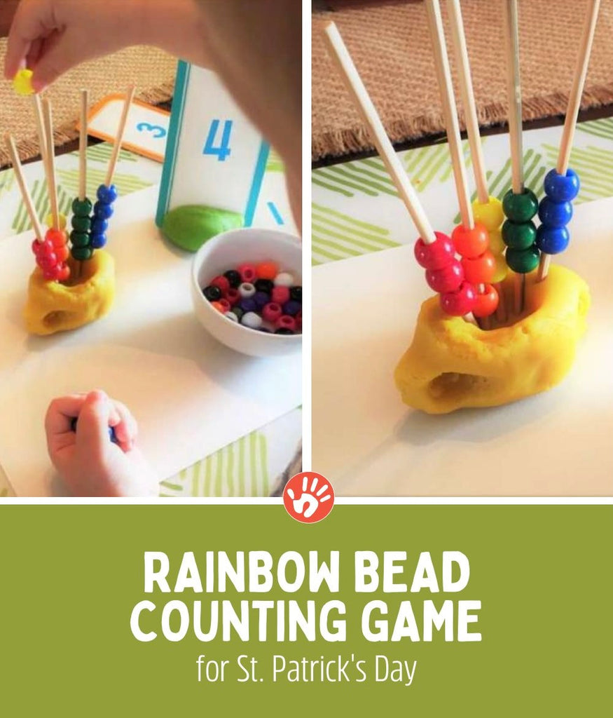 Rainbow Bead Counting Game for St. Patrick’s Day