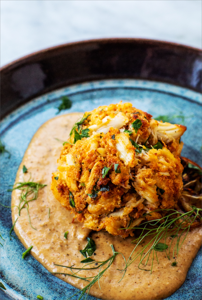 Easy Crab Cakes with Fennel Cream