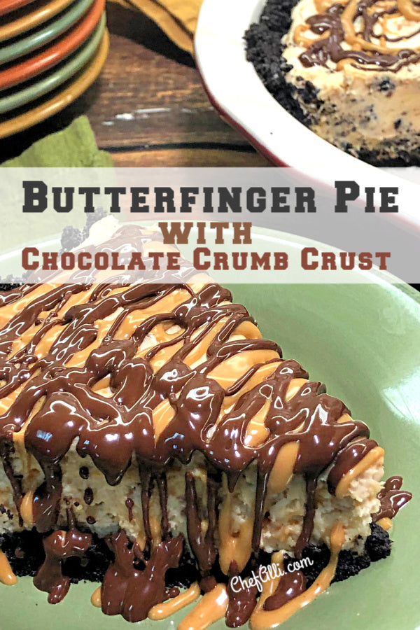 No-Bake Chocolate Butterfinger Pie