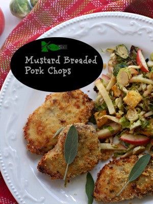 Mustard Breaded Oven Fried Pork Chops and a Retro Rose Tribute