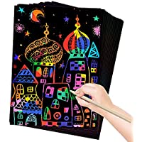 Zmlm Preschool Rainbow Coloring Scratch Art Magic Paper Set only $4.49