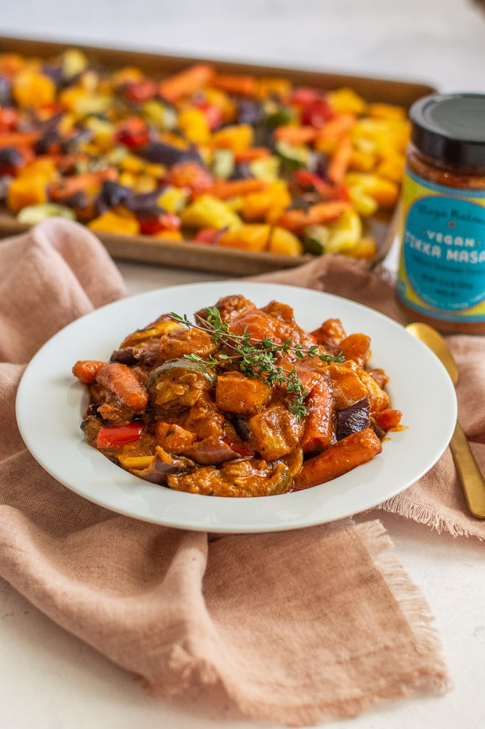 Vegan Tikka Masala with Roasted Vegetables