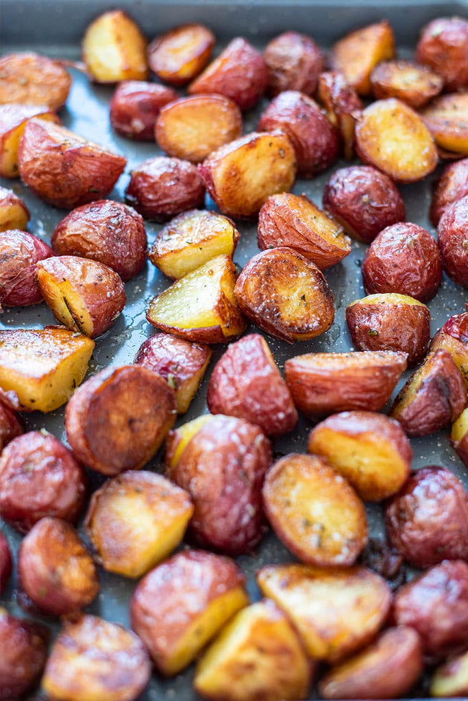 Crispy Roasted Red Potatoes with Garlic & Rosemary