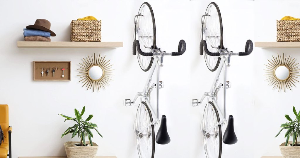 Bike Storage Wall Hook w/ Tire Tray Just $6.55 on Amazon (Regularly $20)