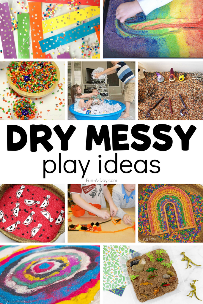 20+ Dry Messy Play Ideas to Engage the Kids