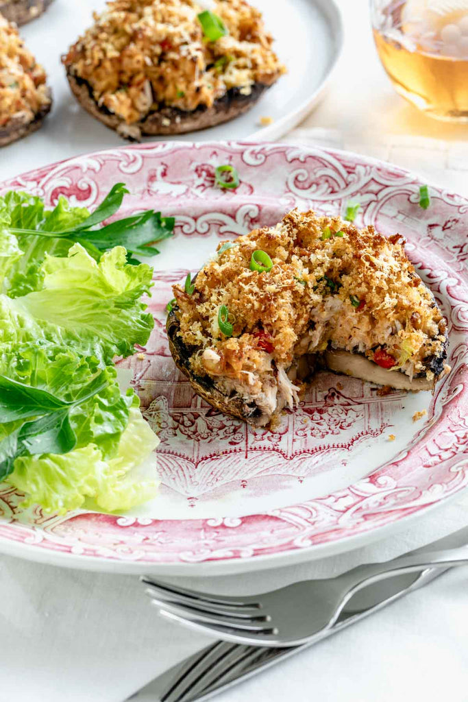 Crab Stuffed Portobello Mushrooms