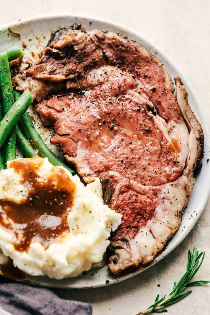 Garlic Butter Herb Prime Rib