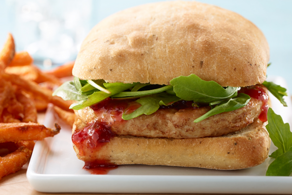 Turkey Burger with Chipotle Cranberry Relish