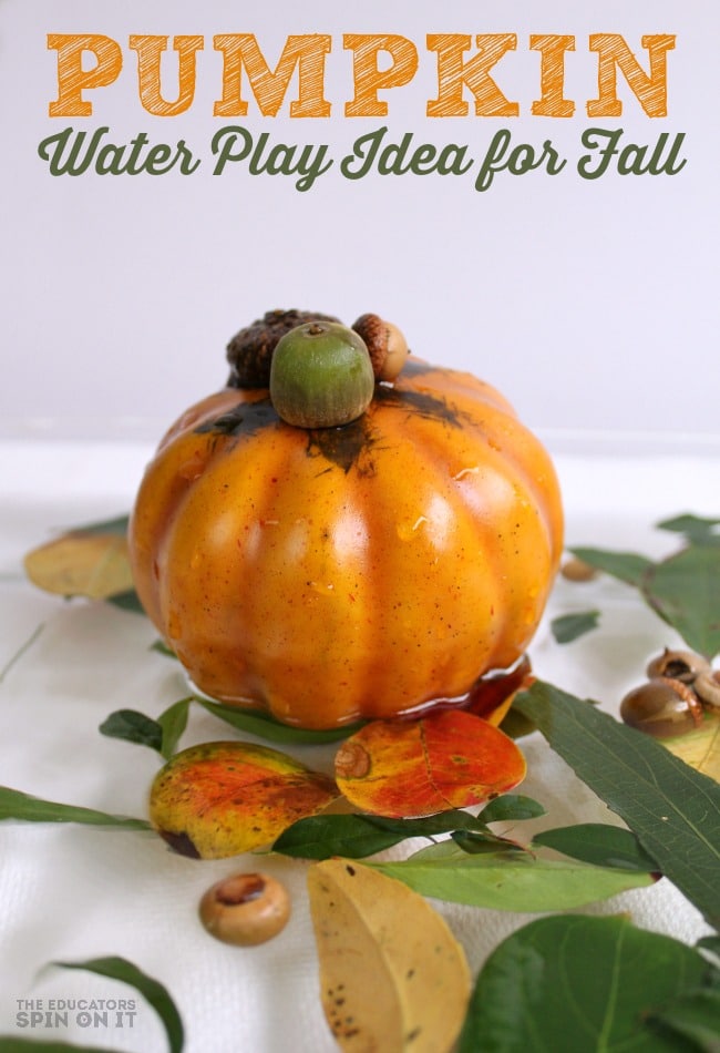 Fall Sensory Play with Pumpkins and Water
