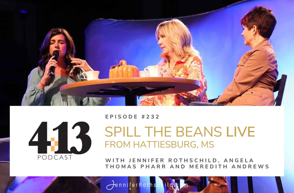 Spill the Beans LIVE with Angela Thomas Pharr and Meredith Andrews at Fresh Grounded Faith Hattiesburg, MS [Episode 232]